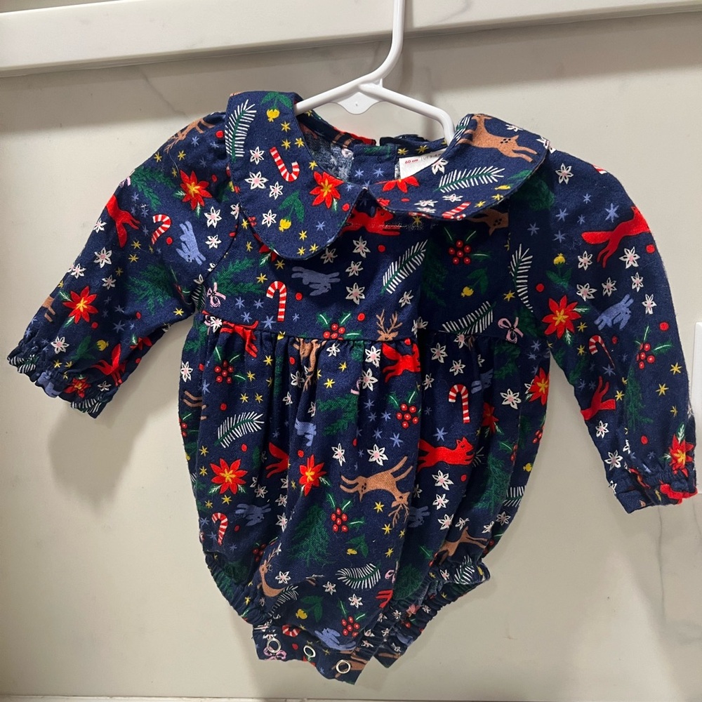 Hanna Andersson flannel bubble romper
